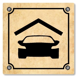 Garage, 100x100mm, pergamen, Kansas